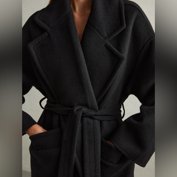 NWT Reiss Bridget Wool Blend Blindseam Trench Coat - Picture 3 of 6